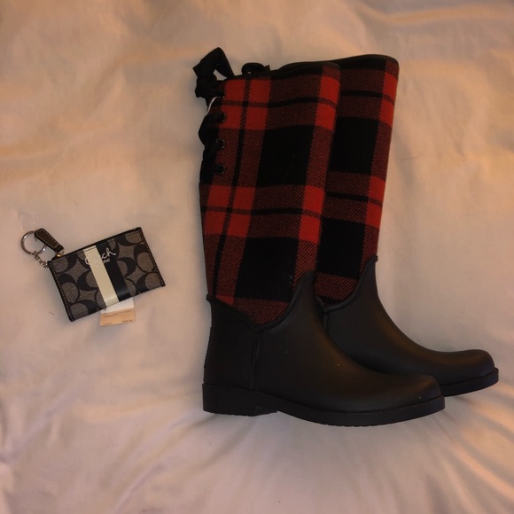 Coach Size 8 Rain boots